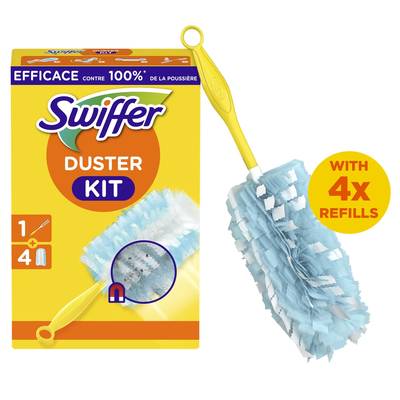 Swiffer Kit Plumeau et 4 recharges, 4 recharge + 1 kit