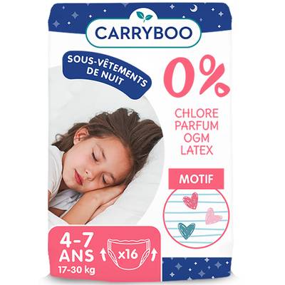 3760001767841 - Carryboo - Sous-vêtements de nuit absorbants Filles 4-7 ans