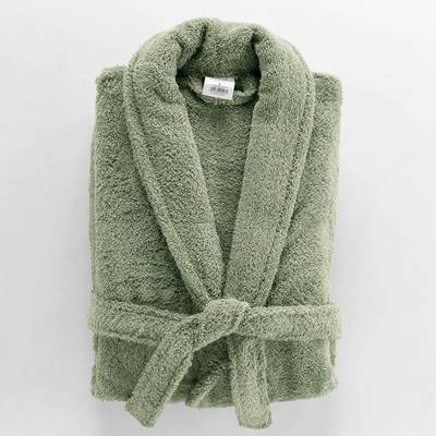 Douceur D Interieur Peignoir éponge col fougère, 1 peignoir Taille unique
