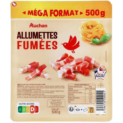 Auchan Allumettes Fumées, 500g