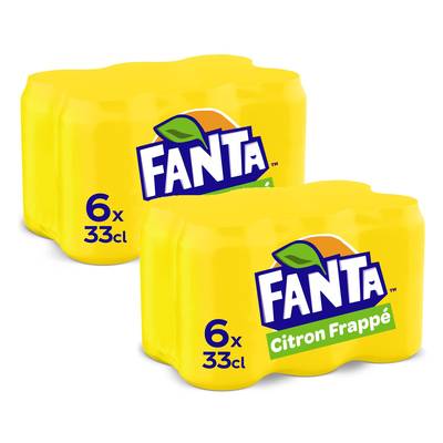Fanta Citron frappé, 2 packs de 6x33cl