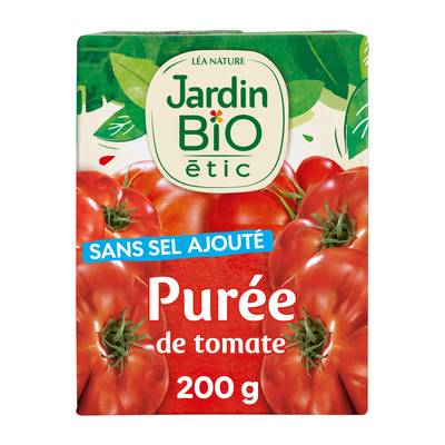 Jardin Bio Etic Purée de Tomate Bio sans sel ajouté, 200g