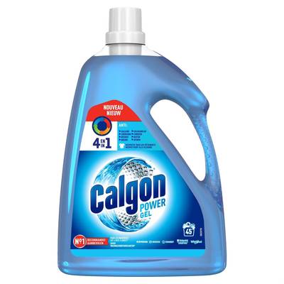 Calgon Gel anticalcaire 4 en 1 pur lave linge 45 doses, 2,25L