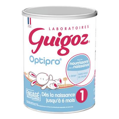 Guigoz Lait bébé en poudre Optipro 1er âge, 0-6 mois, 830g