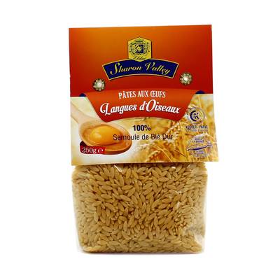 Sharon Valley Pâtes aux oeufs Langues d'oiseaux, 100g