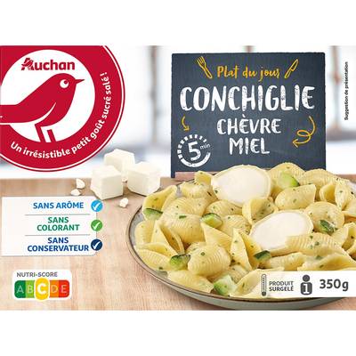 Auchan Conchiglie chèvre miel, 350g