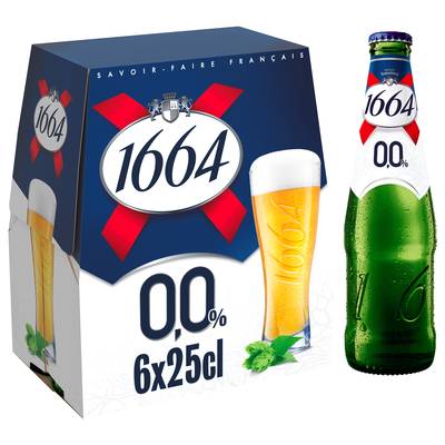 1664 Bière blonde 0.00°, 6x25cl