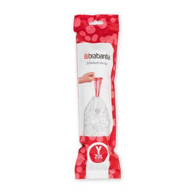 Brabantia Sacs poubelle PerfectFit 20L - Code Y, 20 sacs de 20L