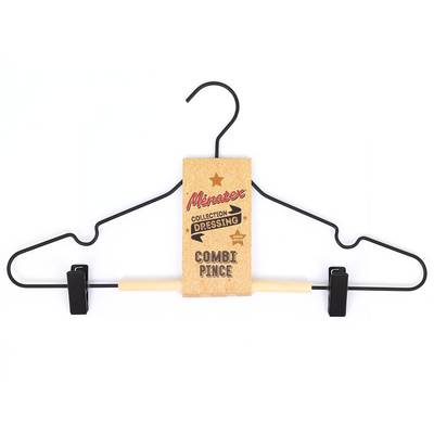 La Ménagère Cintre bois & métal avec pince combi, 1 pièce