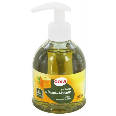 Cora Gel lavant pompe savon de Marseille, 300ML