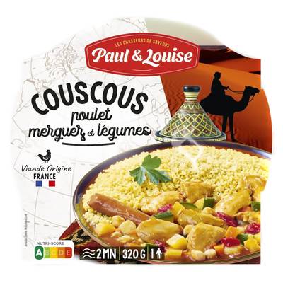 Paul & Louise Couscous Poulet Merguez micro-ondes, 300g