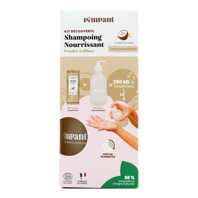 Pimpant Shampoing Nourrissant Kit, 1 recharge + 1 bouteille