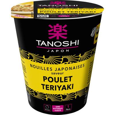 Tanoshi - Japon Nouilles Japonaises Saveur Poulet Teriyaki en cup, 65g