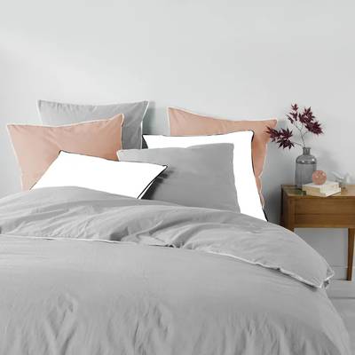 3574386442343 - Douceur D Interieur - Parure De Lit Coton Lavé Linette Gris
