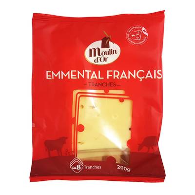 Moulin d'Or Tranches Emmental, 200g
