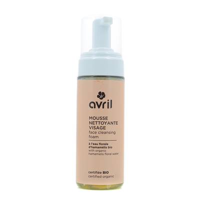 Avril Mousse nettoyante visage bio, 150ml
