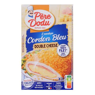 Père Dodu Escalope Cordon Bleu Double Cheese, 2x100g