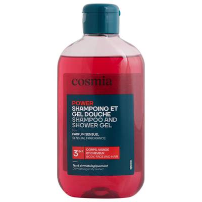 COSMIA Shampooing & gel douche 3en1 parfum sensuelpower, 250ml