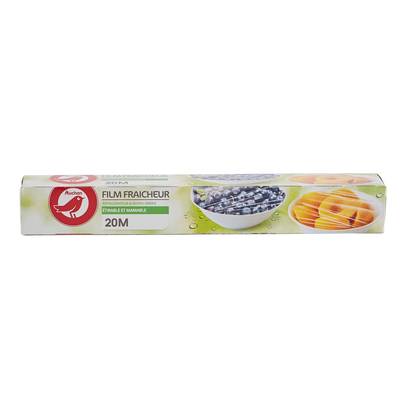 Auchan Film fraîcheur étirable et maniable 20m, 1 rouleau