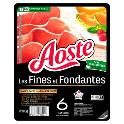 Aoste Jambon Cru Tranches Fines & Fondantes, 6 tranches - 100g