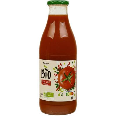 Auchan BIO Pur jus de tomate bio, 1L