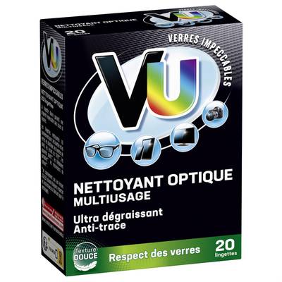 Vu Lingettes Nettoyant Optique Verres, 20 pièces