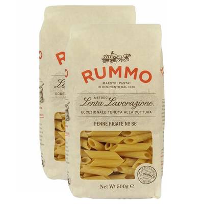 Rummo Pâtes Penne Rigate N°66 Premium, Lot de 2x500g