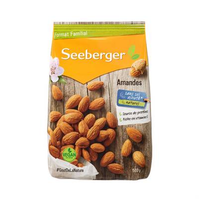 Seeberger Amandes Sans Sel Ajouté, 500g