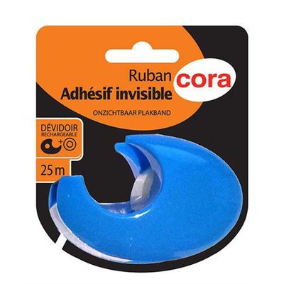 Cora Devidoir ruban adhésif invisible, Dimensions  25 m x 19 mm