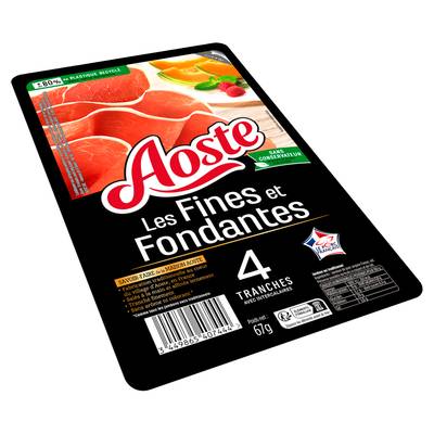 Aoste Jambon Supérieur Les Fines et Fondantes, 4 tranches - 67g