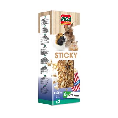 Riga Sticky Baguettes au Pop Corn pour rongeurs 2x47,5g, 95g