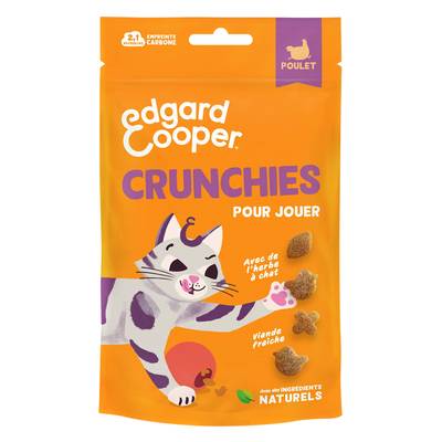 Edgard Cooper Crunchy Poulet Sans Céréales - Friandise pour chat, 50g