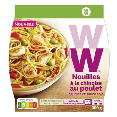 WW Nouilles à la Chinoises au Poulet, Légumes et Sauce Soja, 300g