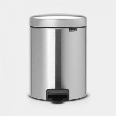 Brabantia Poubelle à pédale 5L Matt Steel, 1 pièce