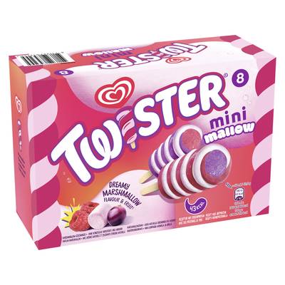 Twister Mini bâtonnet parfum guimauve, 8 bâtonnets - 348g