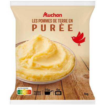 Auchan Purée cuisinée de pommes de terre, 1kg