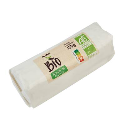 Auchan BIO Bûche de chèvre affinée bio, 150g