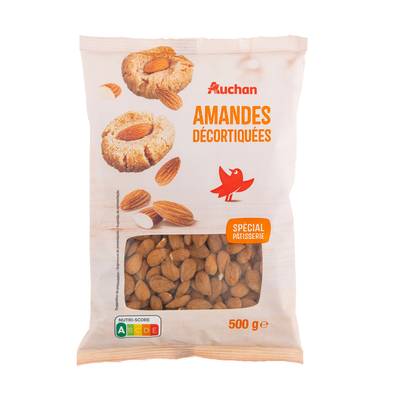 Auchan Amandes Décortiquées Spécial Pâtisserie, 500g