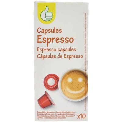 Pouce Capsules de café Espresso, 10 capsules