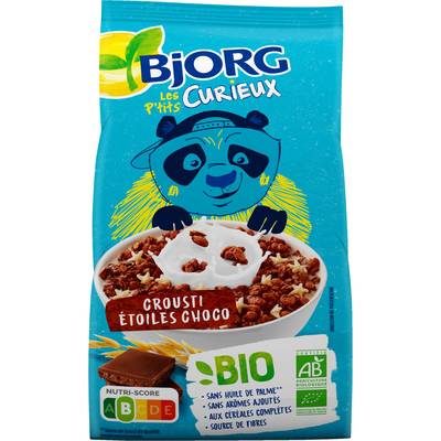 Bjorg - Les Petits Curieux Crousti Etoiles Chocolat Bio, 375g