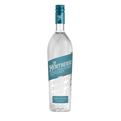 La Mentheuse Liqueur de menthe blanche et poivrée 15°, 70cl