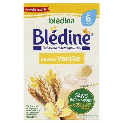 Blédina - Blédine Céréales Saveur Vanille Bébé Dès 6 mois, 400g