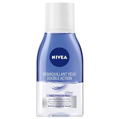 Nivea Démaquillant yeux double action pour maquillage waterproof, 125ml
