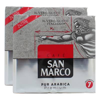 San Marco Café Moulu Arabica, Lot de 2x2x250g