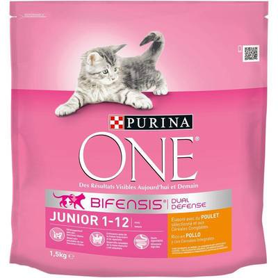 Purina - One Croquettes Poulet pour chaton, 1,5kg