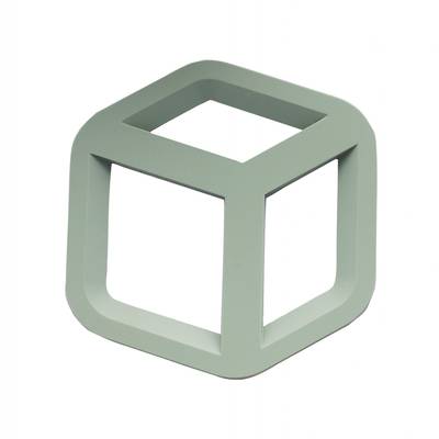 Point virgule Sous-plat 3D en silicone cube vert, 1 plat