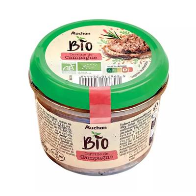 Auchan BIO Terrine de campagne Bio, 180g