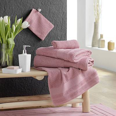 3574388014746 - Douceur D Interieur - Gants de toilette Rose pale