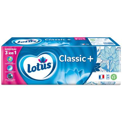 Lotus Mouchoirs étuis classic, 24 étuis