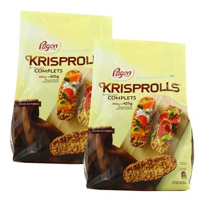 Krisprolls Petits pains suédois complets, 2x425g